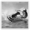 2 x 7.5cm Square Vinyl Stickers - Jet Ski Racing