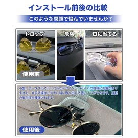 HUDIY ALPHARD AGH40W AGH45W AGH45W Toyota Exclusive Model Alphard 40 Series Car Sunglasses Holder Leather Style Glasses Holder Car Storage Easy Installation Black