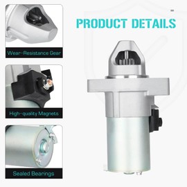 31200-RAA-A51 Starter for Honda 2.4L 2.4 Accord 2003-2005, for Element 2003-2006, for Acura TSX 2.4L 2004 2005, Replace for 410-54101R, 31200-RAA-A52, RAA43, 113821, 17870