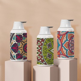 Shampoo and Conditioner Dispenser with Labels and Funnel, 3 Pieces 500 ml Pump Press Shower Containers, Empty Refillable Shampoo Body Soap Conditioner, Shower Gel Plastic Bathroom Press Lotion