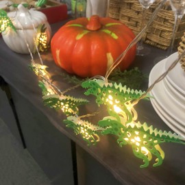 Riaxuebiy Dinosaur String Lights, Pets Theme Decorative,10LEDs USB Powered Fairy Light for Indoor Outdoor Wedding Birthday Christmas Kid's Room Ornament (Dinosaur -1.65m/10LED, USB)