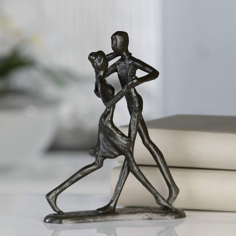 Casablanca sculpture Figurine Dancing, Dancing Couple, Burnished Iron – Height