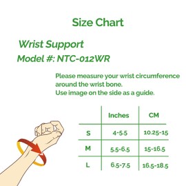 NEOtech Care Wrist Wrap Brace - Elastic Breathable Fabric - Adjustable Compression Strap - Men, Women, Right or Left - Sports - Black (1 Pair, L)