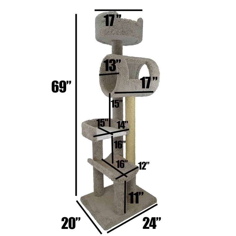 New Cat Condos 190171-Neutral Activity Tree, Large, Neutral