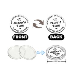 Mom Daddy Funny Decision Coin for Women Men Parent New Baby Gift for First Time Moms Dads Pregnancy Mothers for Moms Dads Mummy to Be Birthday Present