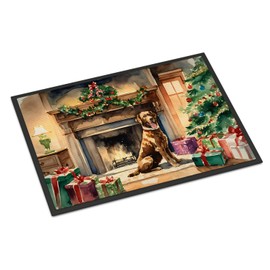 Caroline's Treasures DAC2629JMAT Chesapeake Bay Retriever Cozy Christmas Doormat Front Door Mat Indoor Outdoor Rugs for Entryway, Non Slip Washable Low Pile, 24H X 36W