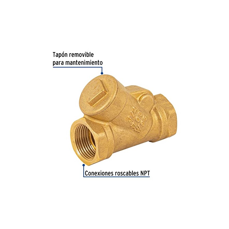 Foset VACHE-3/4, Válvula check de latón de 3/4", latón