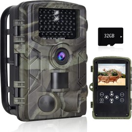 VanBangTec Wildlife Camera, 50MP 4K Trail Camera with Night Vision 0.2s Motion Activated Waterproof, Gardens Camera with 32GB SD Card for Hunting Nature