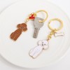 BT Bear Dog Keychain,Cute Metal Keychain,Bag Charm, Brown Poodle