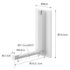 Yamazaki 5987 Magnetic Folding Hanger, White, When in Use: Approx.