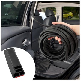 Upgrade Thickness Automotive Weather Stripping for Protecting & Car Noise Reduction,32.8Ft Strong Adhesive Rubber Seal Strip,Universal Car Door Seal Fit Hood,Front Door,Trunk
