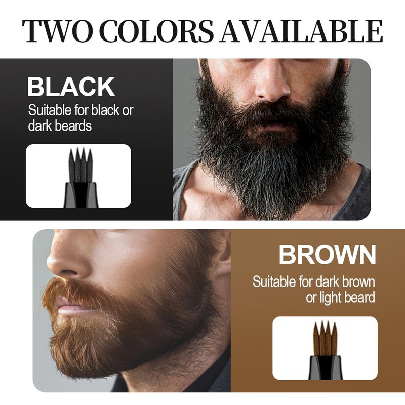 Beard Filler Pen, Beard Filler Pen with Beard Brush, Effective