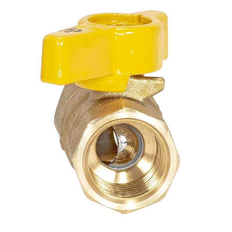 Eastman Straight Gas Brass Ball Valve, 1/2 in FIP x
