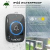 Wireless Doorbell, Plug and Play Waterproof Door Bell Kit Adjustable