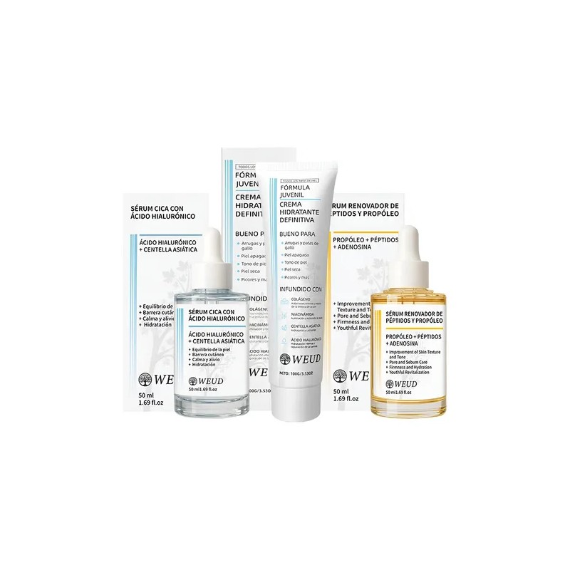 Weud Skincare Potente Hidrata Reafirm Repara Piel Seca Kit