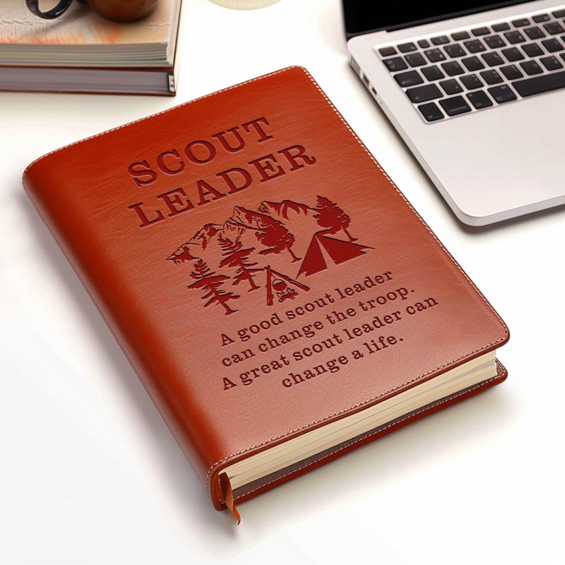 WHLBHG Scout Leader Gift Scout Leader Leather Notebook Scout Court