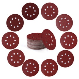 Tongbay 50-Piece 125mm Sanding Disc Set, Complete Grit Selection (60/120/240/400/600/800/1000/1200/1500/2000), Aluminium Oxide, Compatible with Random Orbital Sander
