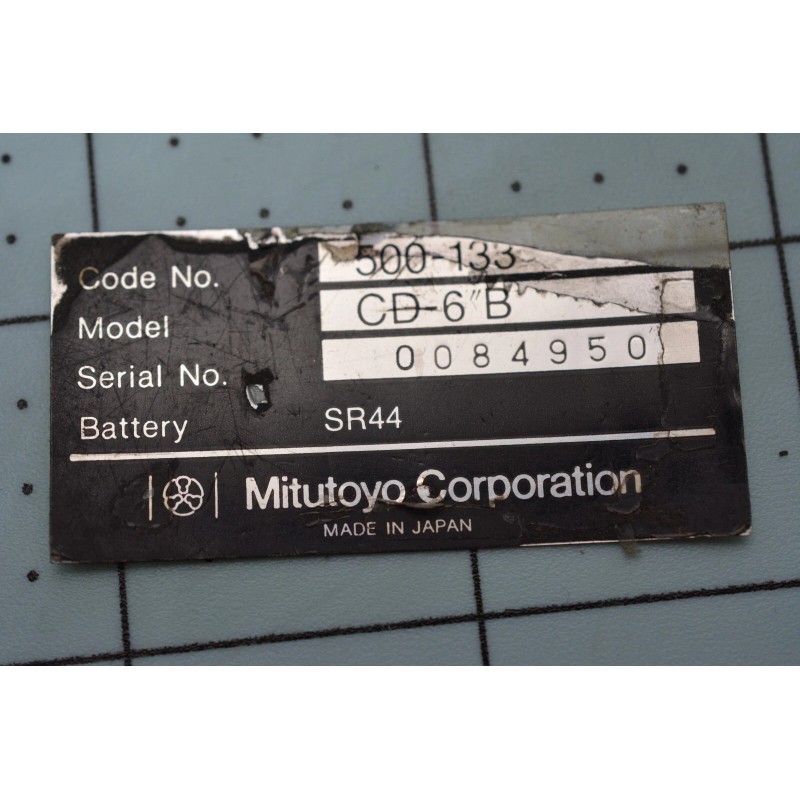 Mitutoyo 500-133 CD-6"B Battery Lid Set + 2 Thumb Roller
