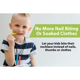 Tilcare Chew Chew Colgante - Lo mejor para niños o adultos a los que les gusta morder o tienen autismo - Colgante de silicona para masticar - Colgante masticable para niños y niñas