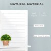 67" 4-Panel Portable White Folding Room Divider Wooden Privacy Screen