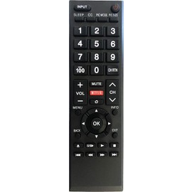 Universal Remote Control for All Toshiba TVs, LCD, LED, Smart, and 4K TVs. No Setup Needed.