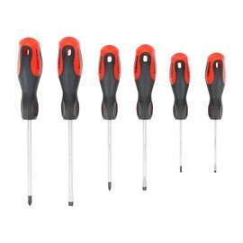 TIMCO Screwdriver Set - Assorted Sizes - 6 Screwdrivers - Ergonomic Handles for an Extra Soft Grip - Magnetic Tips to Assist with Easy Installation - S2 Hardened Carbon Steel