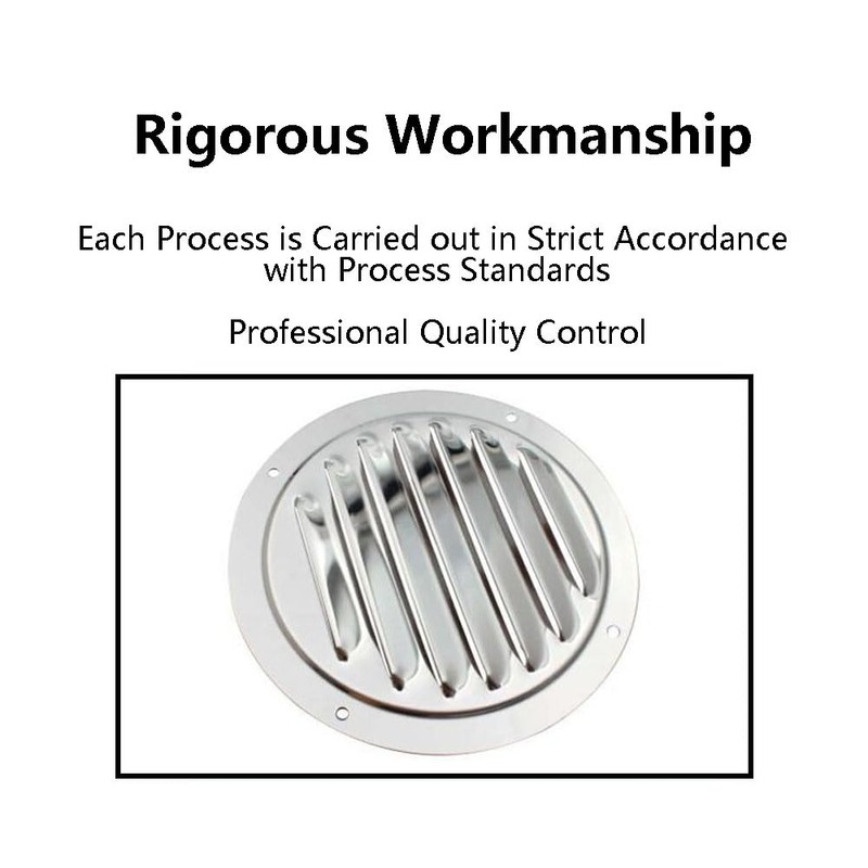 Round Louvered Vent, 316 Stainless Steel Air Vent Grille Ventilator