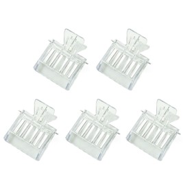 DEFKIYT Queen Bee Cage Clip, 5 PCS Queen Clip Plastic Bee Queen Clips Transparent Plastic Cage Clips Queen Bee Cage Holder for Beekeeping Rearing Queen Bees