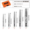 5Pcs Screw Extractor Set Spiral Flute Bolt Extractor Set Cr-MO