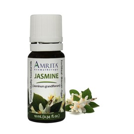 Jasmine, Grandiflorum Absolute Essential Oil - Jasmine grandiflorum - 100% Pure Undiluted & Therapeutic Grade, Premium Quality Aromatherapy Oils, Tested & Verified - 3ML : AMRITA Aromatherapy