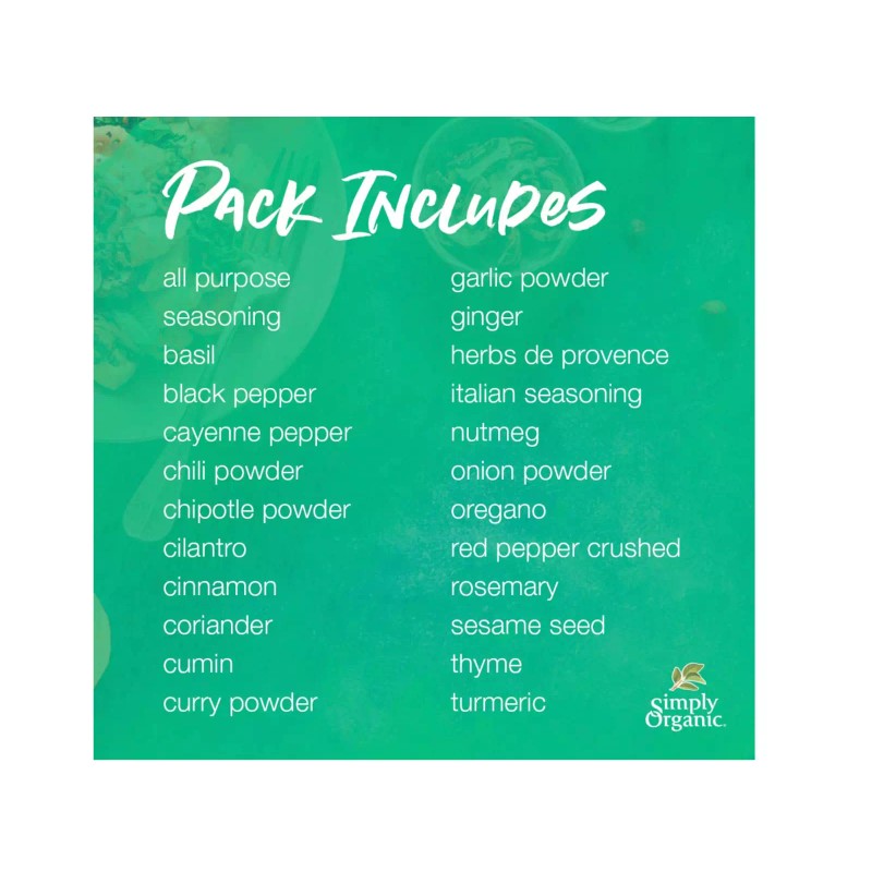 Simply Organic 24 Ultimate Organic Starter Spice Gift Set 24