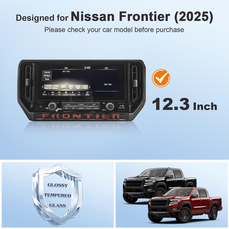 for 2025 Nissan Frontier Screen Protector for 2025 Frontier Pro-4X/Pro-X/SL/SV