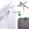 Joseph Brothers 6 MM Ball Agate Jade Earrings Studs Sterling