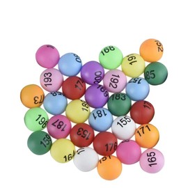 100 Pieces Numbered Balls, 1-100 Balls Table Tennis Balls Printed Pong Balls with Numbers for DIY Project Bingo Game Entertainment- Multicoloured