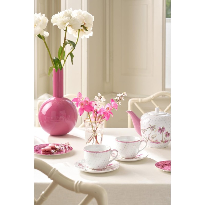 PIP STUDIO Jolie Dots Gold Pink Cup with Saucer 280