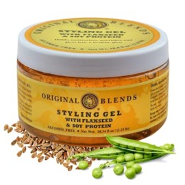 Original Blends Styling Gel - Natural Hair Gel with Flaxseed & Soy Protein - Non-Flaking, Firm or Light Hold for All Hair Types - Hair Product for Adults & Children - (18.34 Fl Oz Jar)
