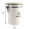 Geyecete dog treat jar dog treat container with spoon stainless