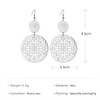 Aneneiceera Boho Filigree Hollow Disc Dangle Drop Earrings Boho Silver