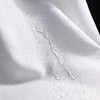 EurCross Waffle White Fabric Shower Curtain 72 x 72 inch,Water-Repellent