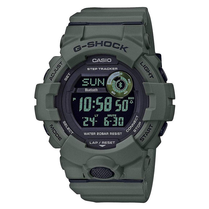 Casio Casio Men's G-Shock Digital Power Trainer Connected Green Resin