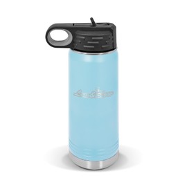 RDW Low & Slow Water Bottle 20 oz - Laser Engraved w/Flip Top Removable Straw - Polar Camel - Stainless - Vacuum Insulated - Drinkware - JDM Low and Slow - Light Blue
