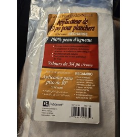 Rubberset Pro Series 10 Inch Floor Applicator  Refill 100% Lambskin 3/4 in, Nap