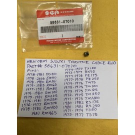Suzuki OEM SUZUKI Throttle Cable End, RM125,RM250,TM