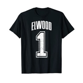 Elwood Supporter Number 1 Biggest Fan T-Shirt, black