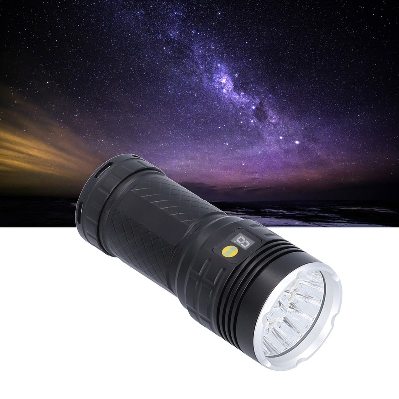 LED Flashlight XMT6 LED 15000lm USB Rechargeable IP65 Waterproof Outdoor