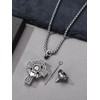 Cargari Claddagh Cross Urn Necklace for Ashes 925 Sterling Silver