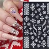 8 Sheets Christmas Nail Art Stickers for Nails Art 3D