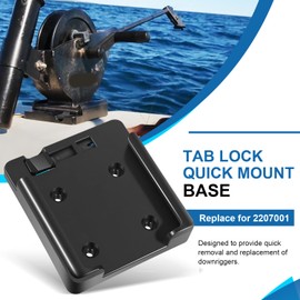 Deargooday 2207001 Tab Lock Quick Mount Base Fit for Lake-Troll, Sport-Troll, Leagy Easi-Troll, and Mini-Mag Downriggers