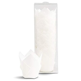 100pcs Tulip Cupcake Liners (White)