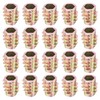 uxcell 40Pcs Hex Threaded Inserts, M6-1x13 Zinc Alloy Hex-Flush Thread